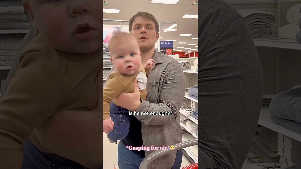 Putting a pregnancy test in our cart to see how my husband reacts 🤣😂🥰😅#couple #familyfun #funny