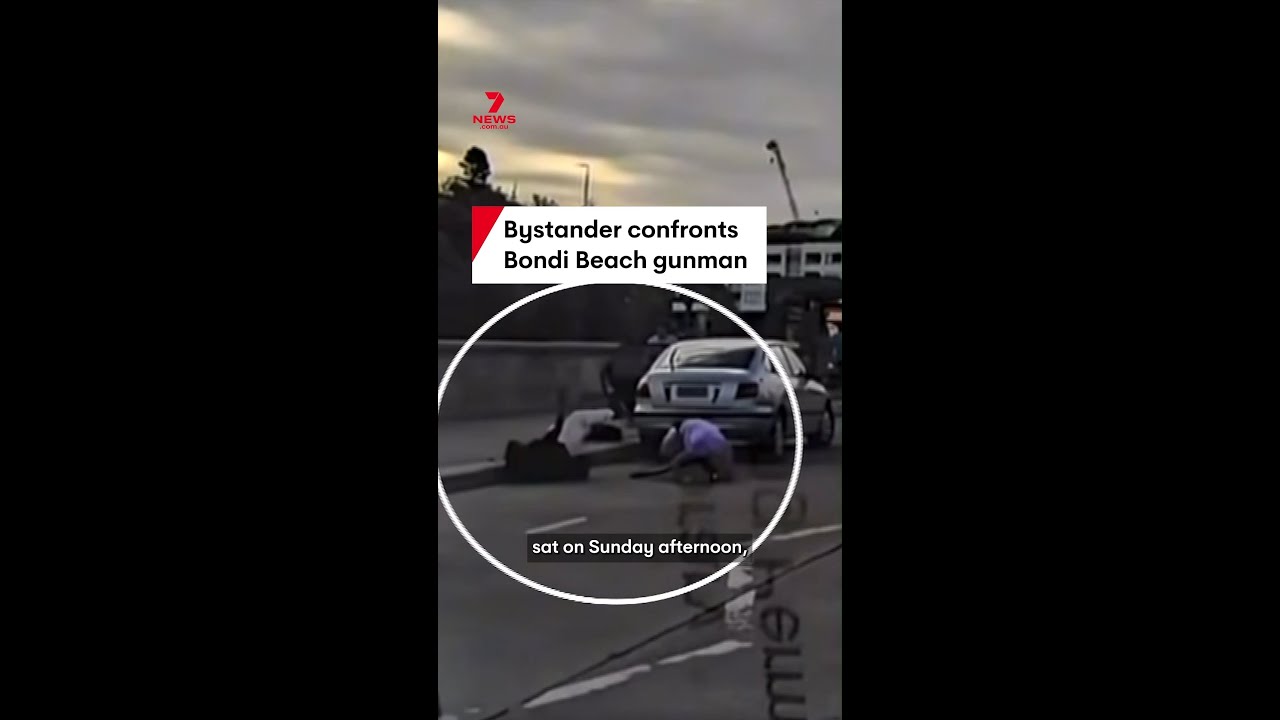 Bondi Beach shooting: New vision shows bystander confronting alleged gunman before he reached bridge