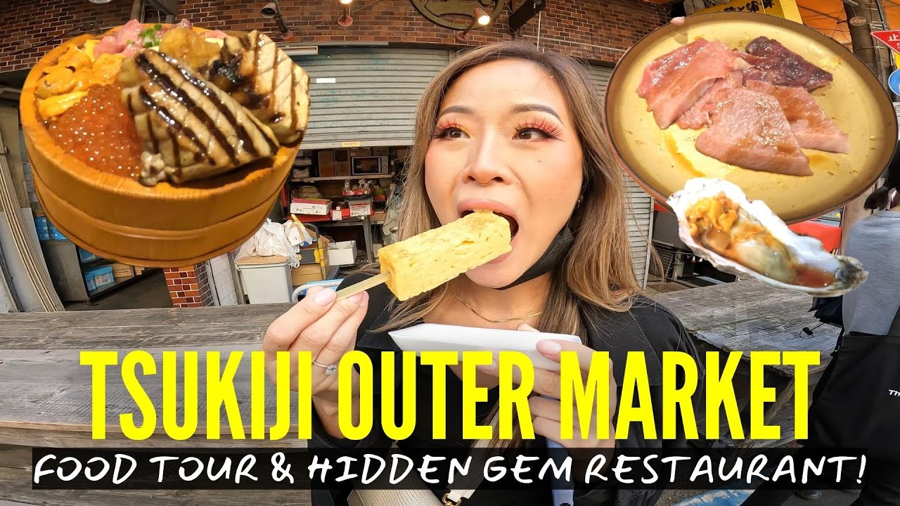 Tokyo Japan Food Tour | Outer Tsukiji  Market, Hidden Gem Restaurant | Top Street Food Vlog 🇯🇵