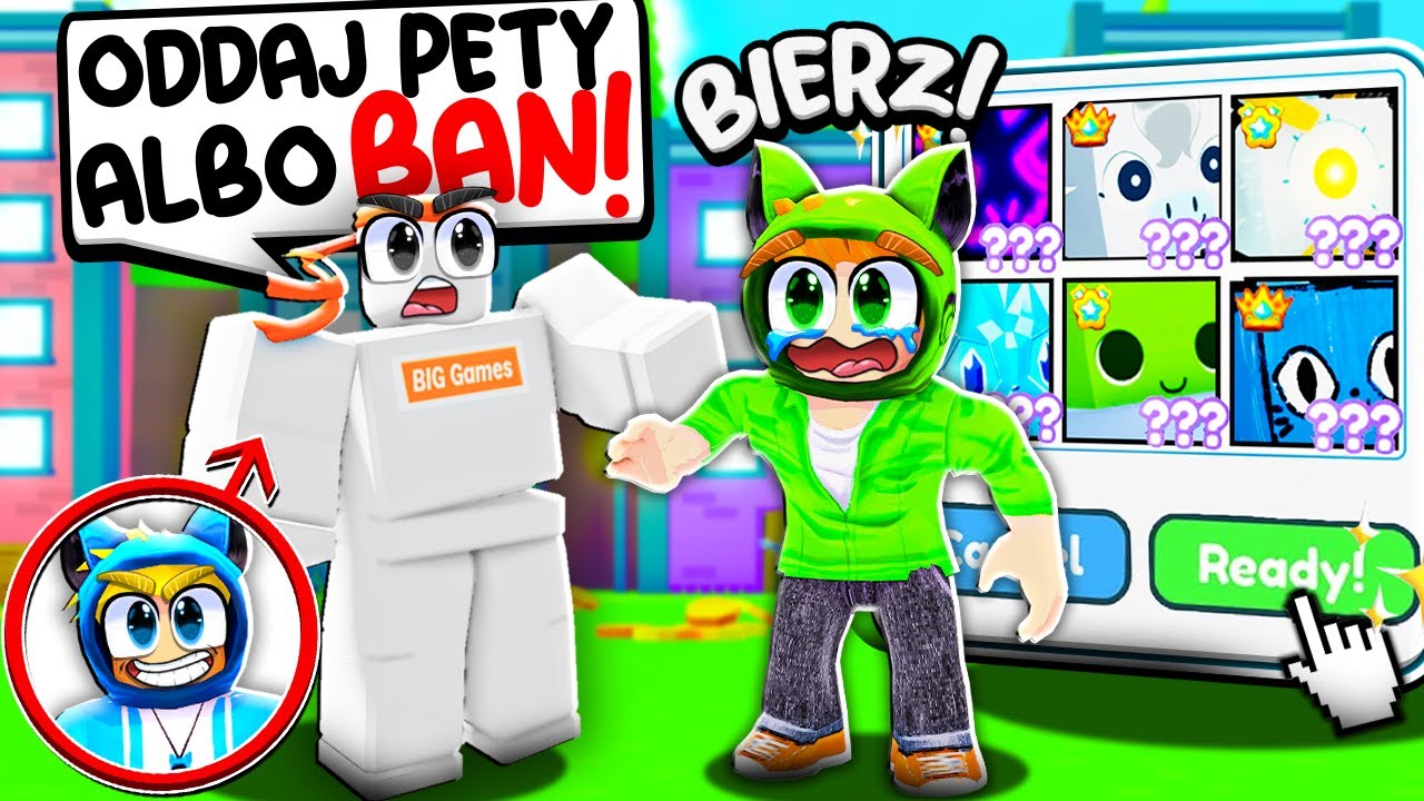 UDAWAŁEM TWÓRCE GRY na SERWERZE TYLKO DLA YOUTUBERÓW w Pet Simulator X! (ZDOBYŁEM HUGE PETY)