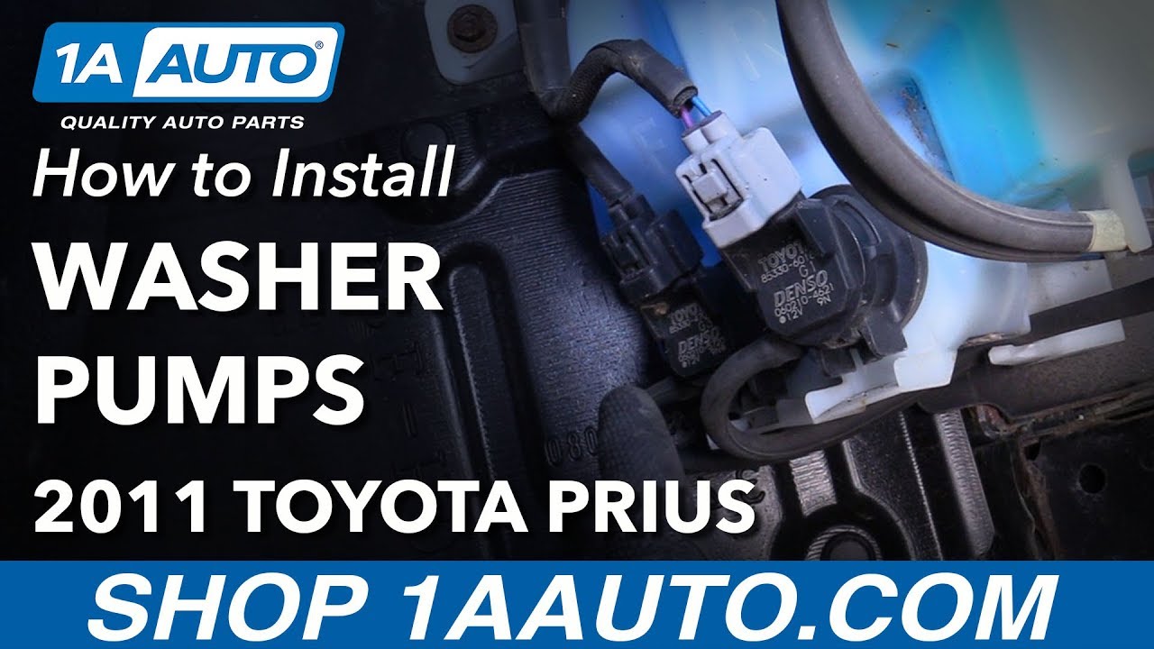 How to Install Windshield Washer Pumps 10-15 Toyota Prius