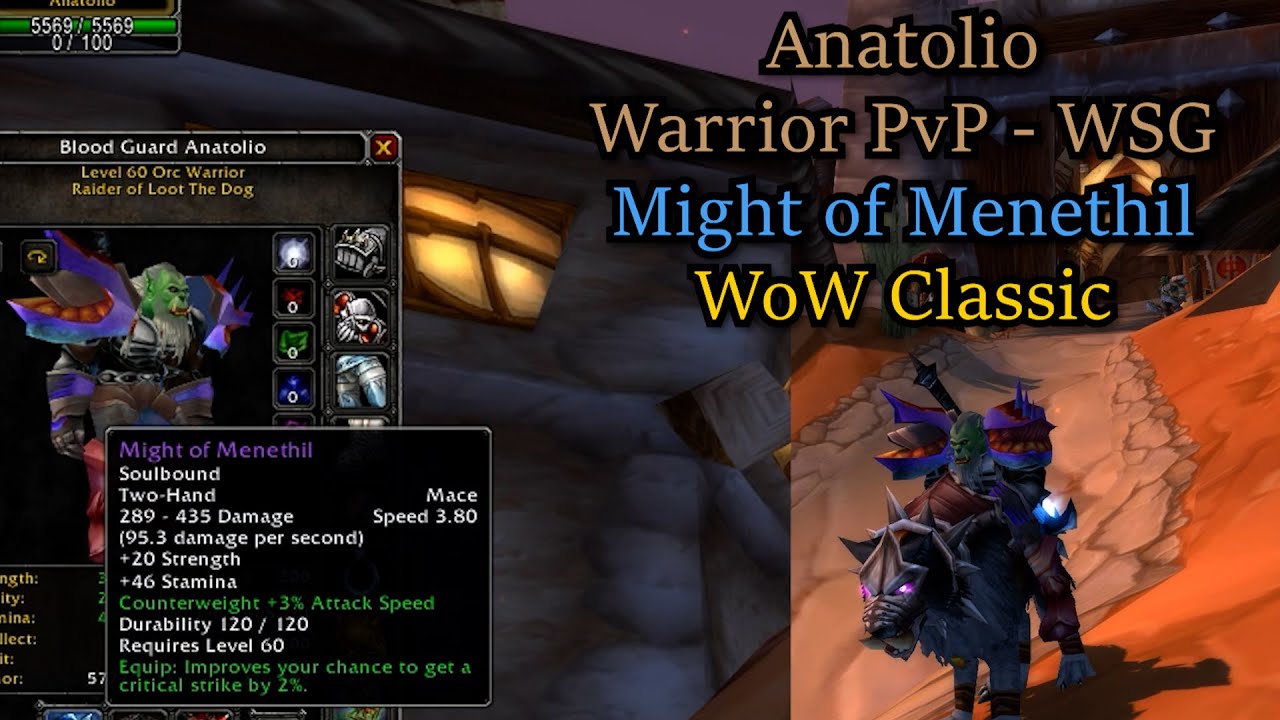 Anatolio - Warrior PvP - WSG - Might of Menethil | WoW Classic #wow #wowclassic