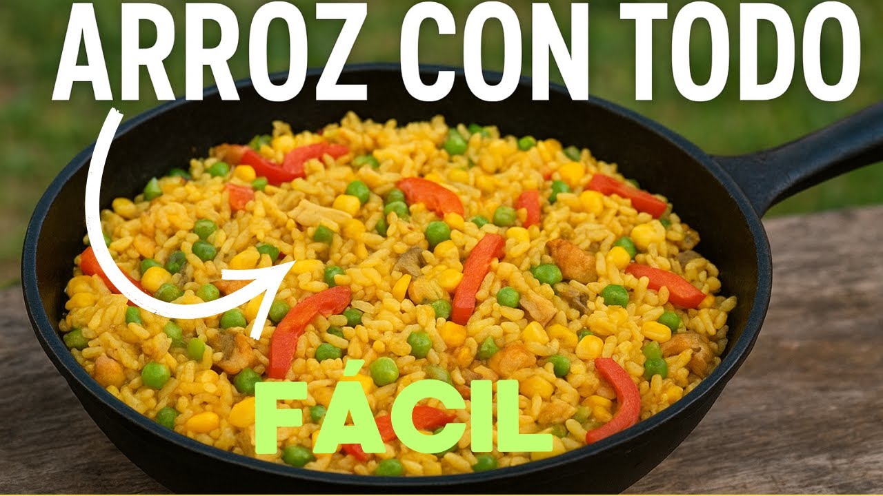 Receta fácil de #Arroz con todo al aire libre ¡Imperdible!