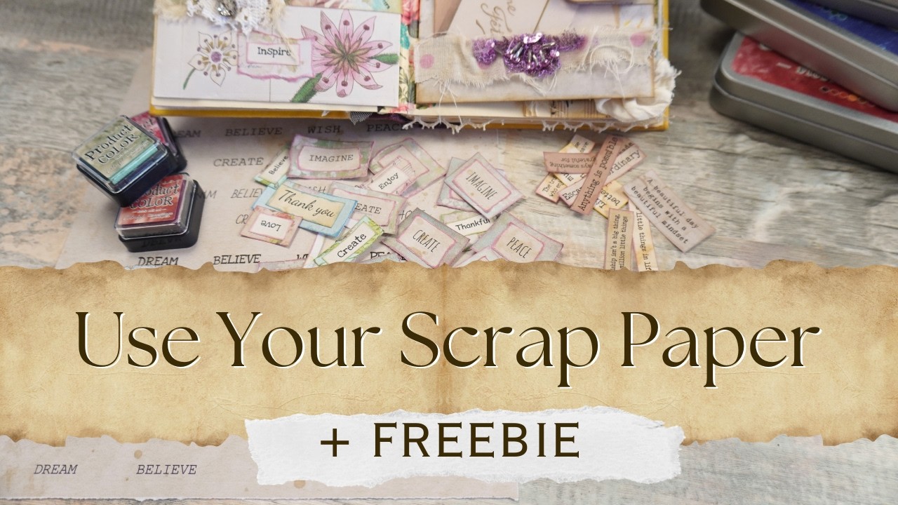 Turn Paper Scraps into Word Labels with my FREE Printable - Lost Mojo Makes