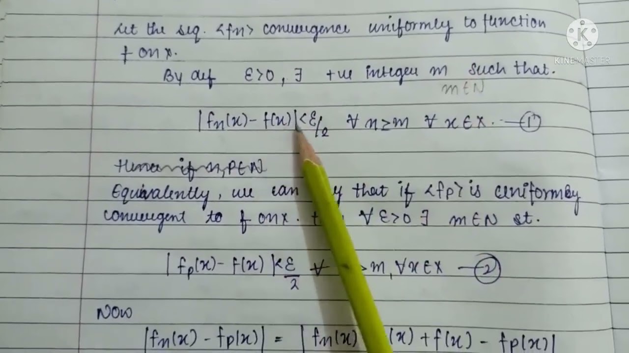 Cauchy's general principle of uniform converge (Real analysis)