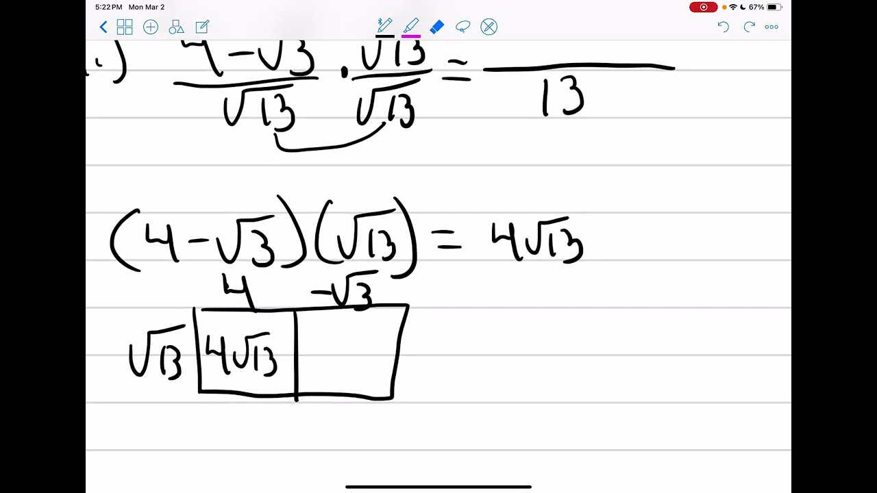Rationalizing the Denominator Guided Practice