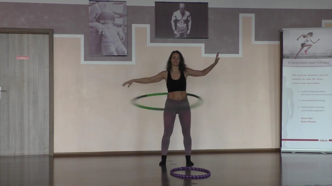 Hula Hoop Workout für flachen Bauch, Anregung der Lymphe, Durchblutung, Organfunktion im Bauchraum