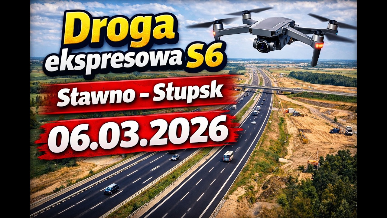 Droga Ekspresowa S6 - Odcinek Sławno - Słupsk. 06.03.2026 - Inspekcja Wizualna