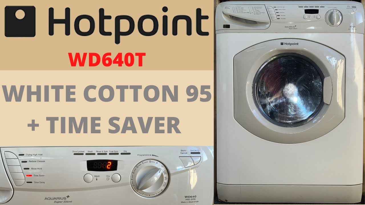 Hotpoint Aquarius+ WD640T Washer Dryer - [B] White Cotton 95 + Time Saver