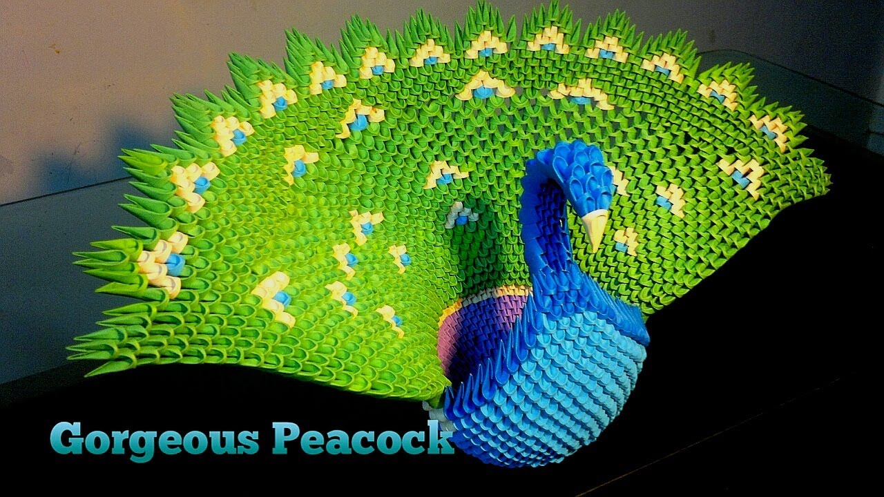 How to make Peacock using origami papers DIY | Gorgeous Paper Peacock Origami Art and Crafts