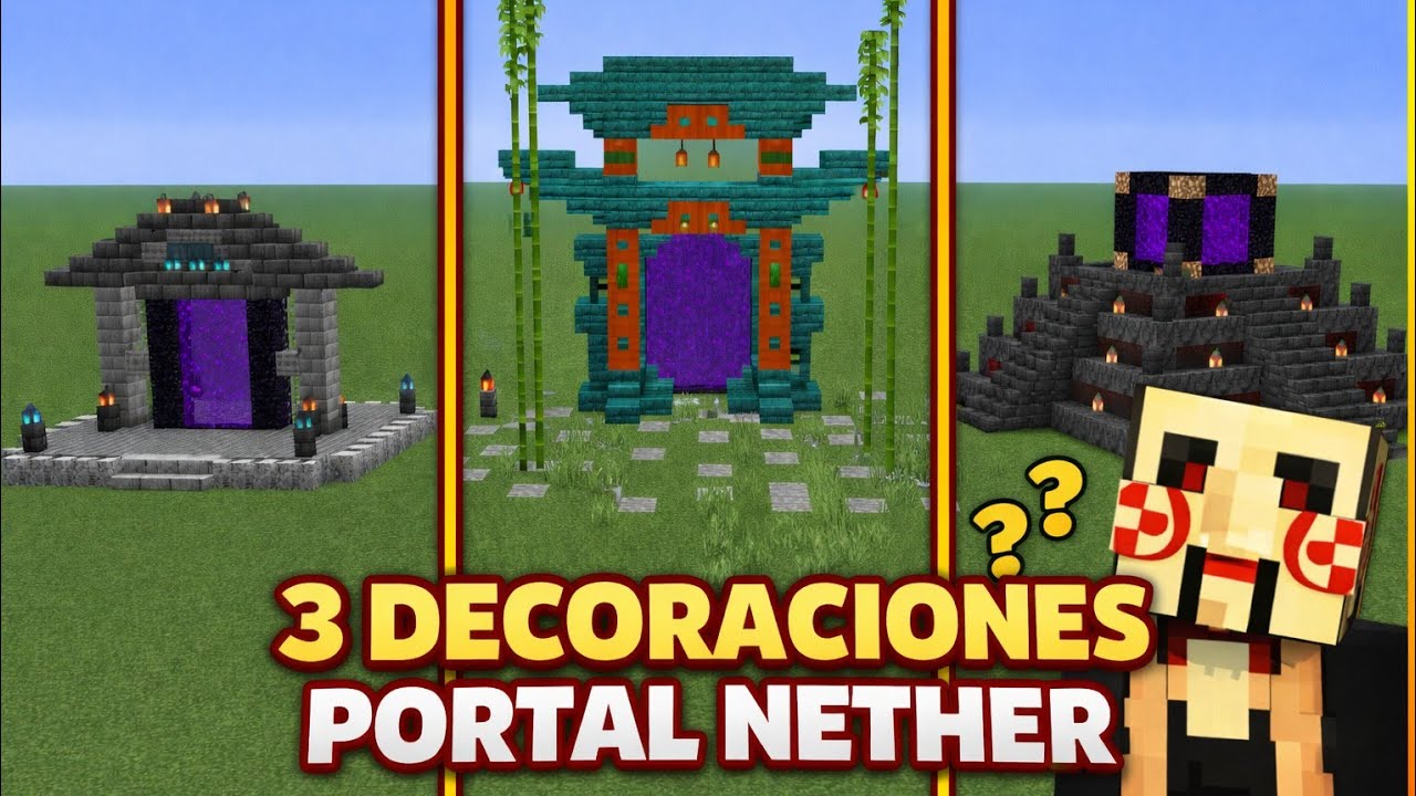 3 DECORACIONES PARA TU PORTAL DE NETHER !!!