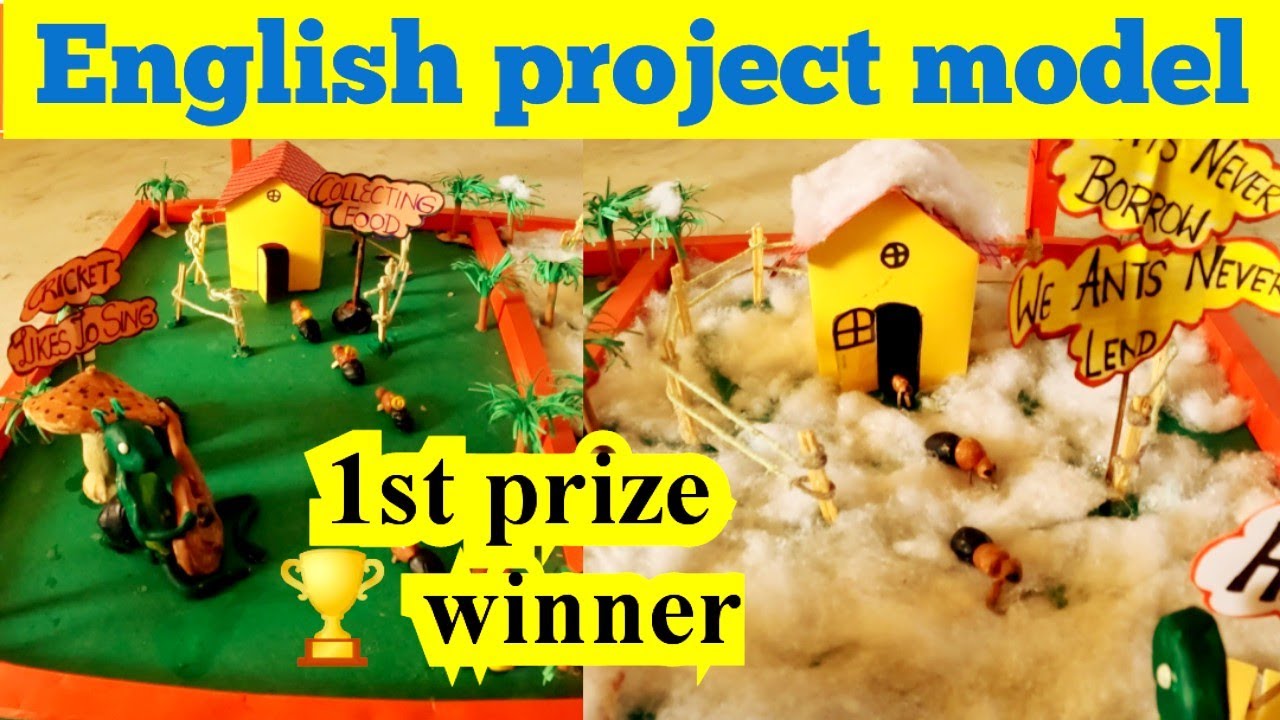 English project model | project model on The Ant and the cricket poem | English model exhibition