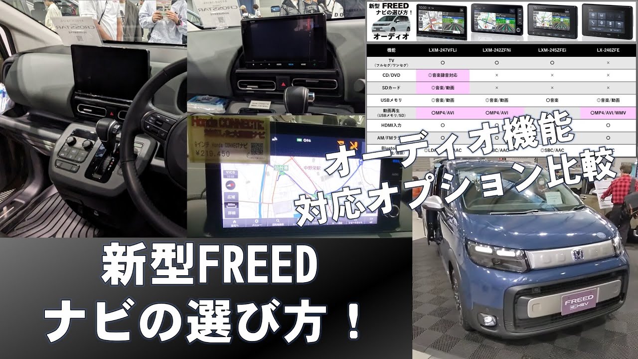 新型FREEDナビの選び方！【純正ナビ4機種を比較】