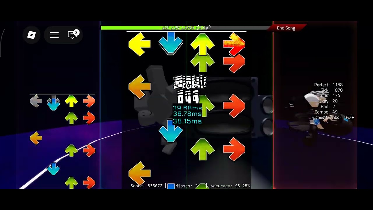 Non-Fnf:WE LUV LAMA Song [NB4 Hard 16] CLEAR! ACC:96.93% #roblox #robloxfnf 