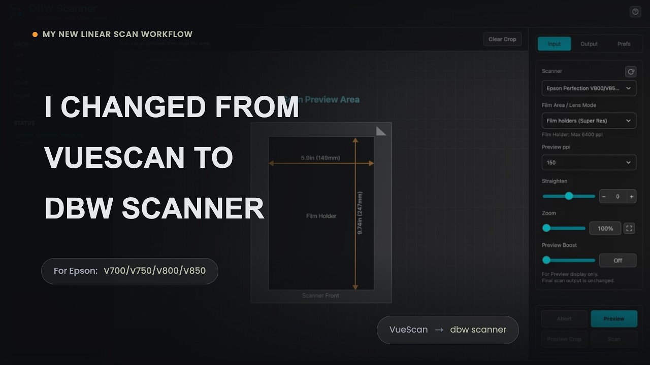 I Quit VueScan For My Black And White Linear Scans Workflow And Now Use DBW Scanner
