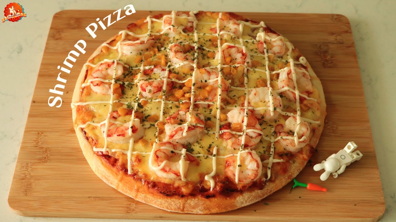 (ENG)🦐홈메이드 쉬림프 몽땅 피자 만들기(+쫄깃한 도우) // *How to make Shrimp Pizza~!!