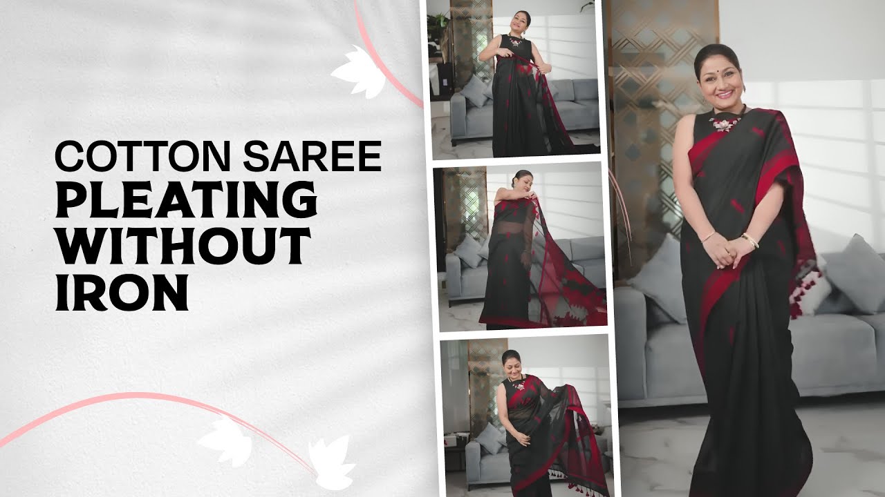 How To Pleat Cotton Sarees Without Ironing | Dolly Jain’s Secret Tip