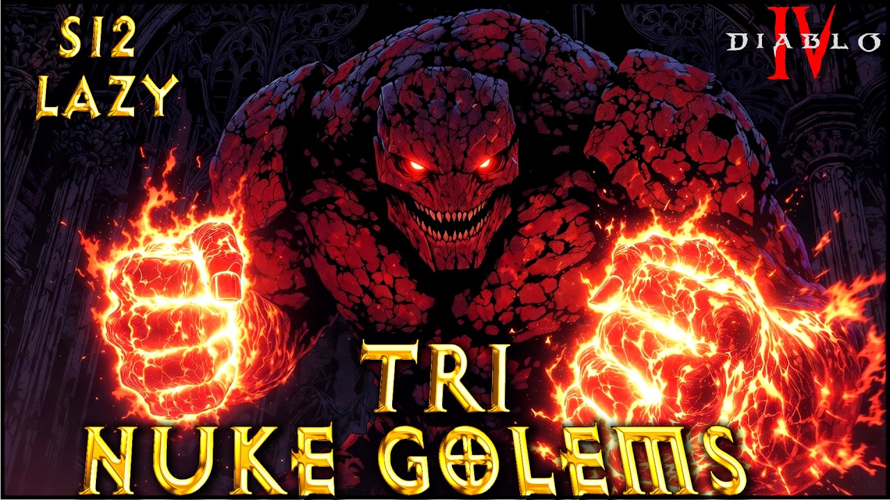 S12 TRI NUKE GOLEMS ! Ленивый билд призывателя-некроманта Diablo 4 VoH