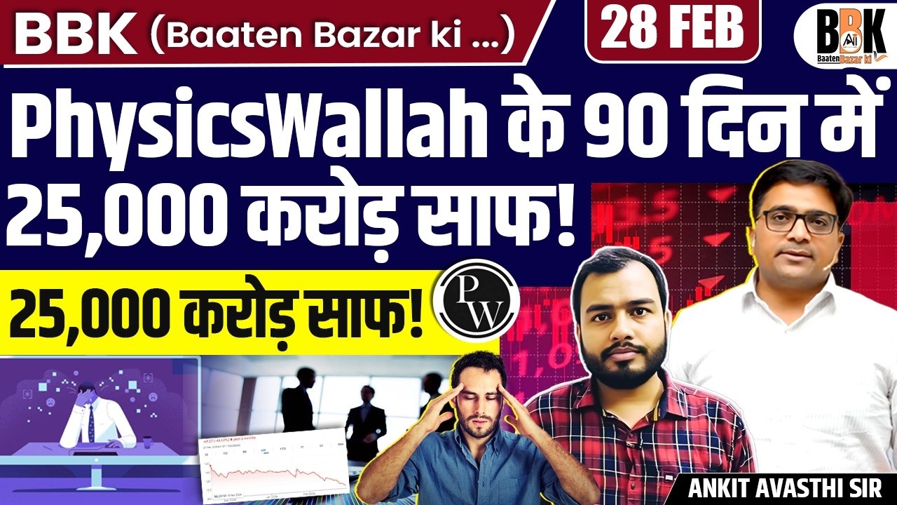 PW Stock Drops Below IPO Level | What’s Behind the Sharp Fall | Explained By Ankit Sir