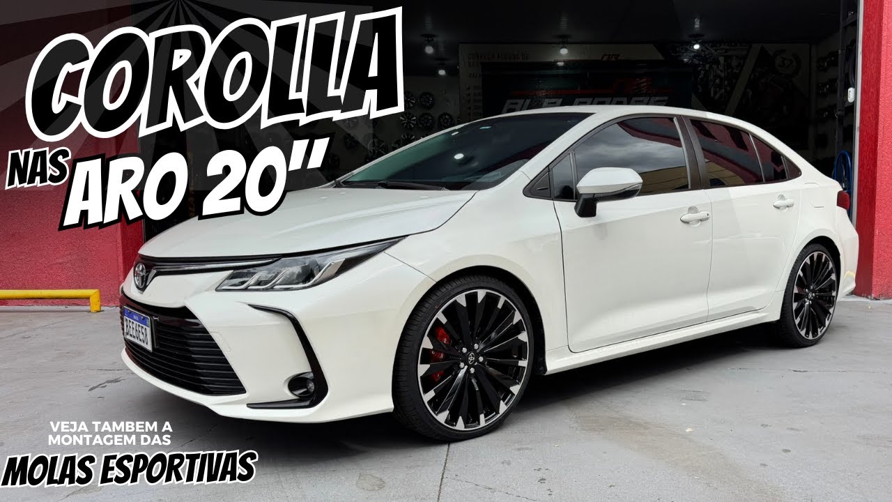 Toyota Corolla 🔥 Rodas 20” Pneus 225/35 R20 e Molas Esportivas No Capricho!!!