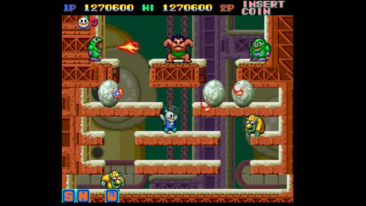 Snow Bros ARCADE -NO DEATHS- (Longplay)