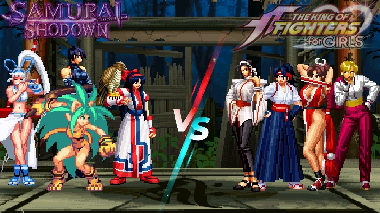 Samurai Shodown Girls Team vs Women Fighters Team [Kof2002 Mugen]