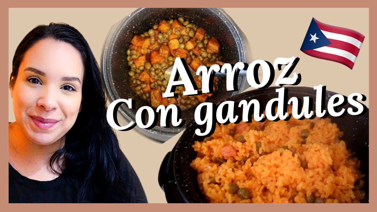 como hacer arroz con gandules boricua| en la arrocera | jaass rojas