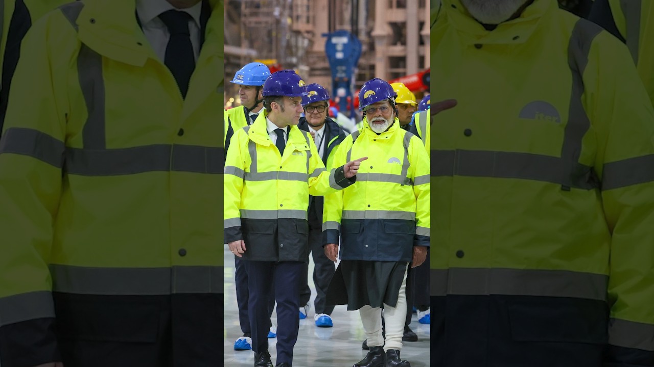PM Modi, President Macron visit the ITER facility in Marseille, France | #shorts
