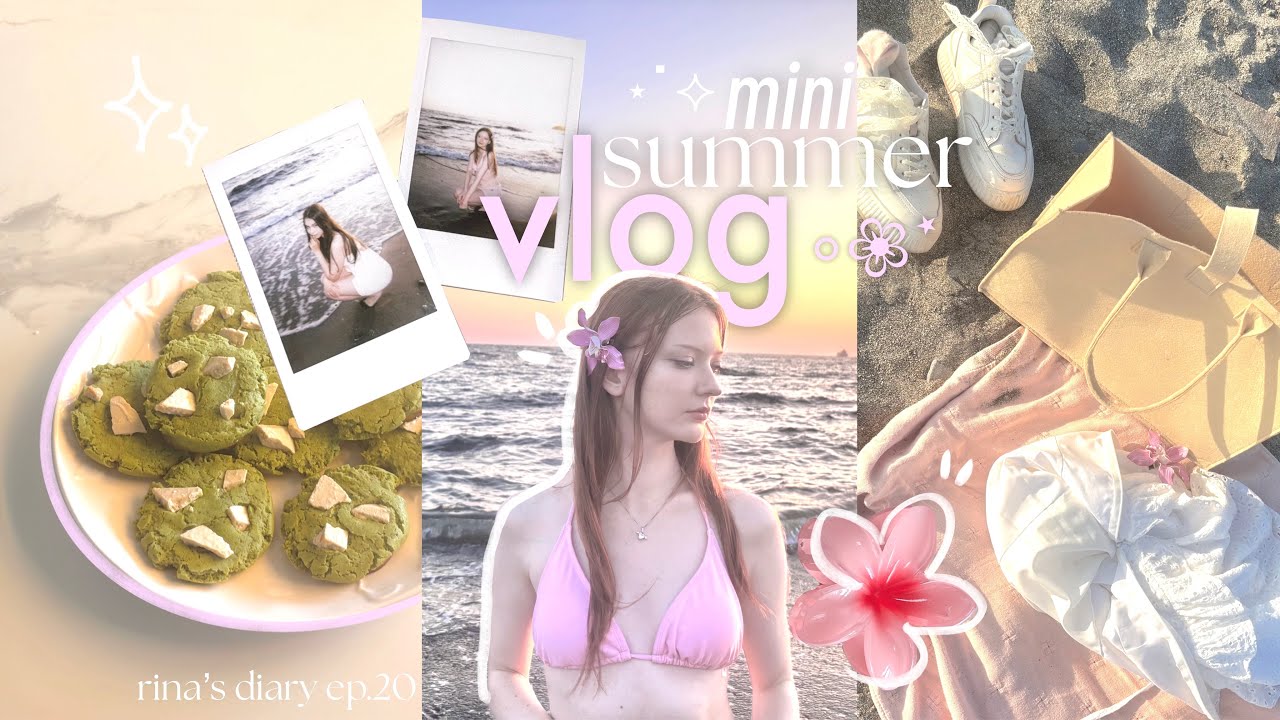 summer влог 🐚 °❀⋆ ночевка с подругой: едем на море, готовим матча крамбл кукис | digital diary ep.20