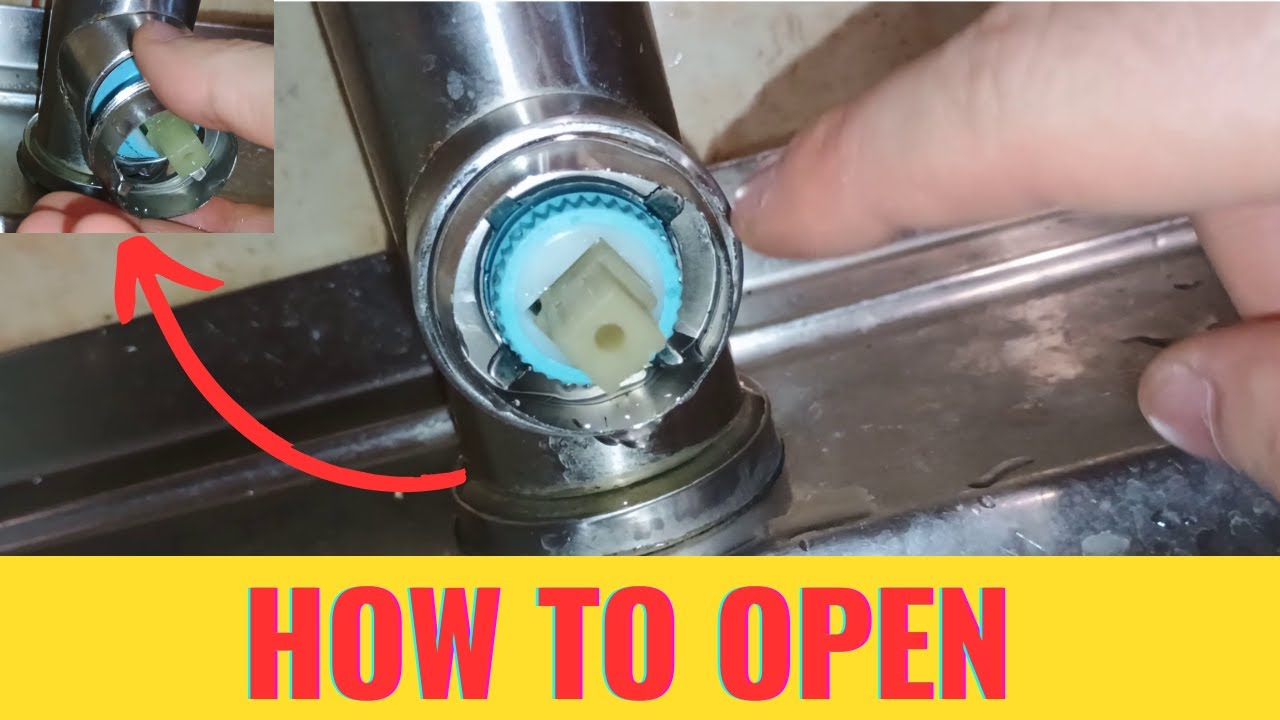 Leaking kitchen faucet cartridge removal