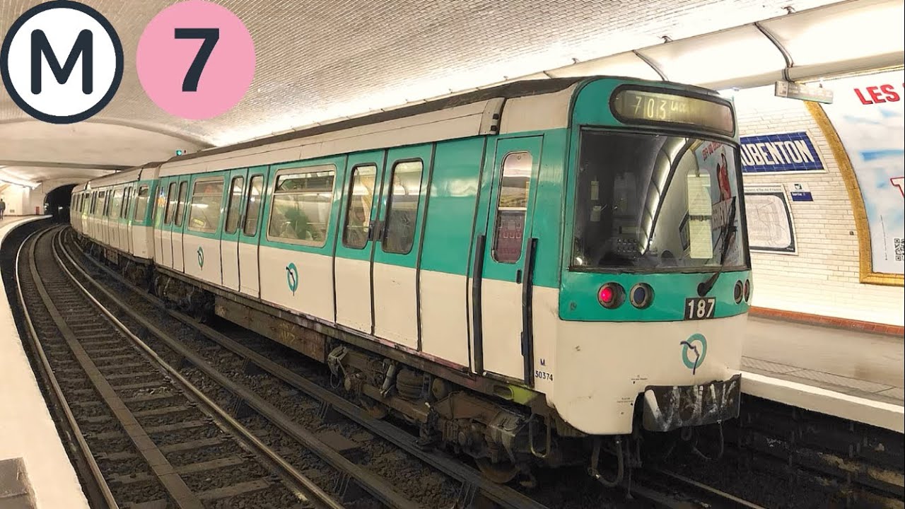 Ligne 7 : les DERNIÈRES rames MF 77 en livrée RATP (spots + voyage)