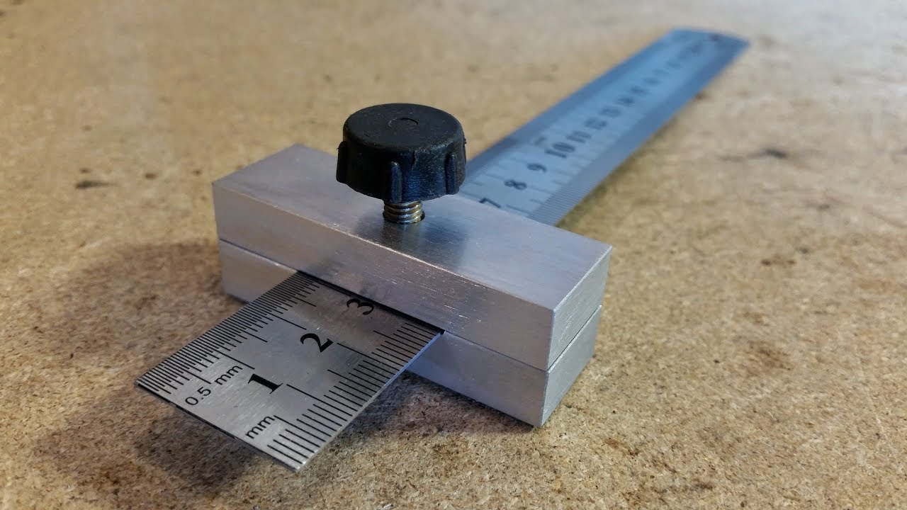 Linealanschlag, Streichmaß aus Aluminium selber bauen - Metall Projekt für Anfänger