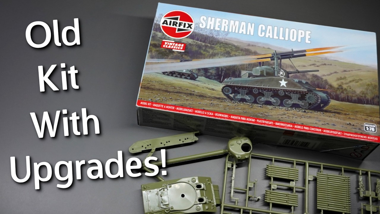 A Vintage Kit With Newer Parts! Airfix Sherman Calliope Plastic Model Kit - Unboxing Review