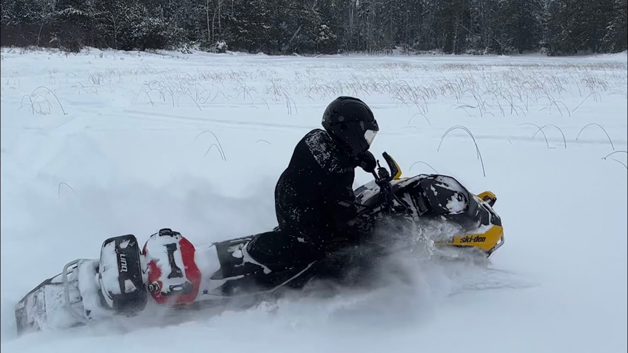 Sledding in -35*C weather ❄️(deep snow)