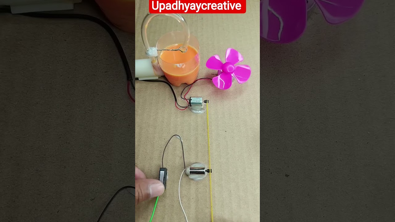 Electricity Generation Project Kit Using Mini DC Motor Genrator to Run Water Pump & Fan #shorts