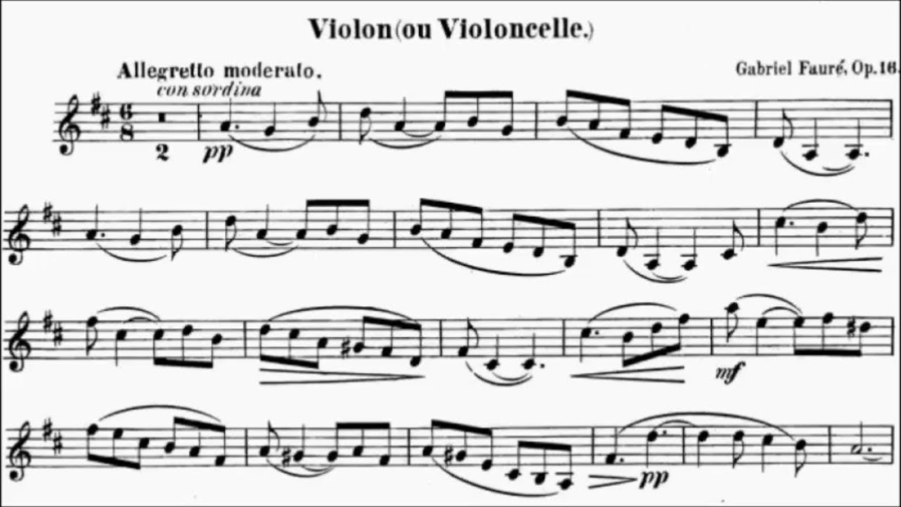 Trinity TCL Violin 2020-2023 Grade 5 No.12 Faure Berceuse Op.16 Sheet Music