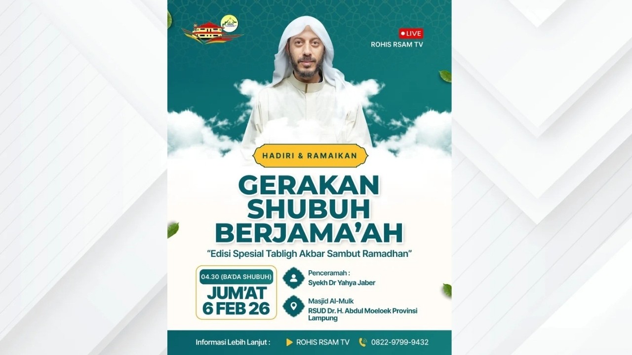 🔴[LIVE] Tablig Akbar Sambut Ramadhan || Syeikh Dr. Yahya Jaber