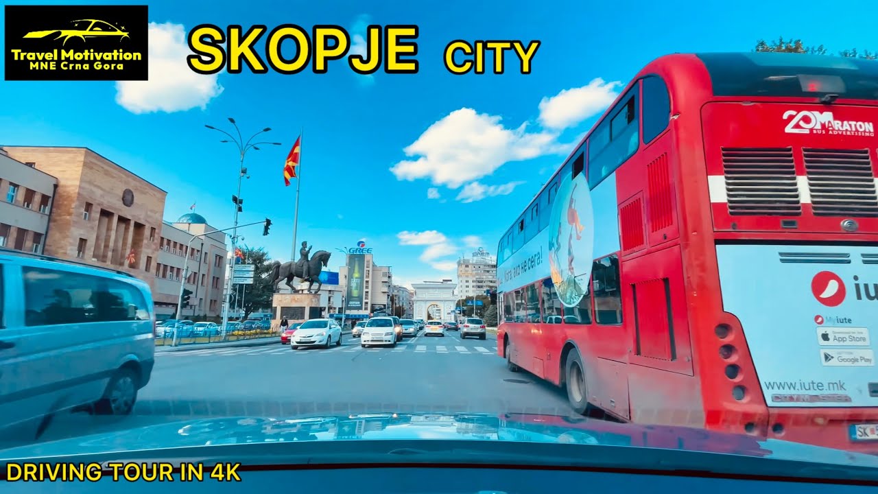 SKOPLJE vožnja kroz grad Jesen 2024 - SKOPJE City [Driving Tour in 4K] North Macedonia