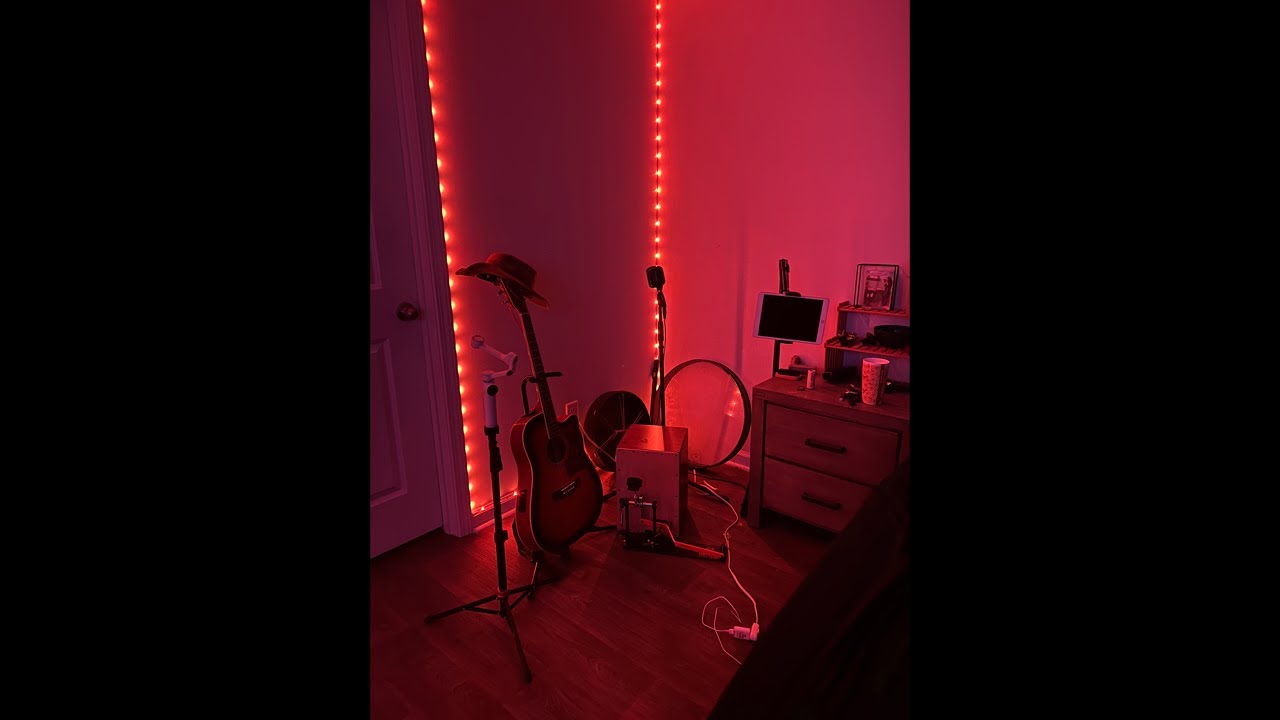 Ambient slide blues guitar playing