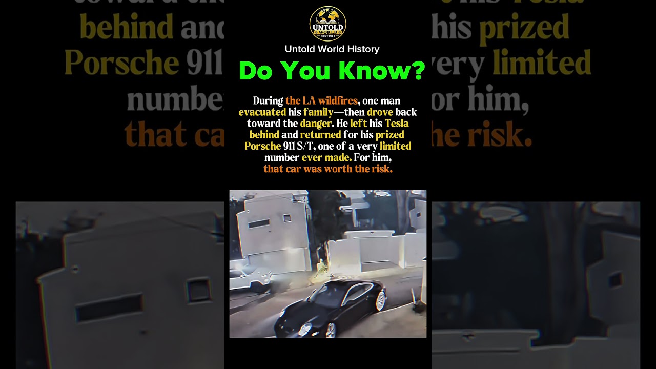 He Went Back Into the Wildfire for His Porsche. #history #shorts