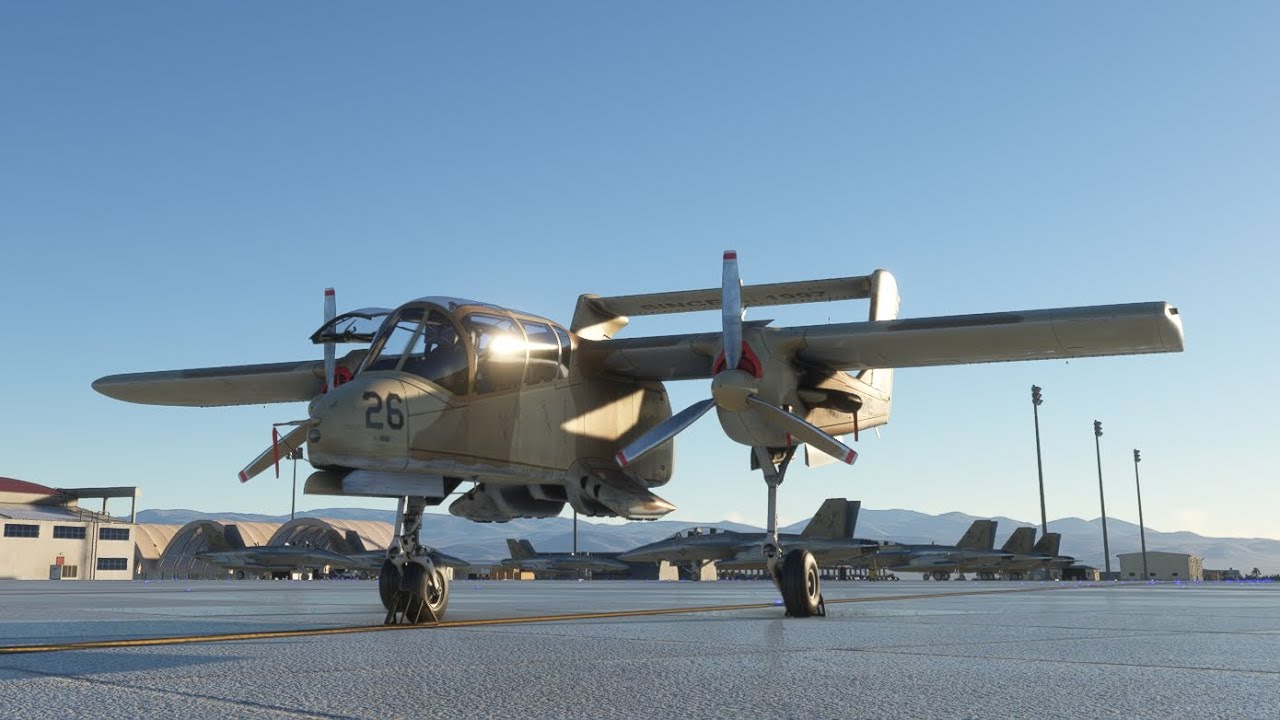 Прямая трансляция с AzurPoly OV-10 Bronco в Чайна-Лейк в Microsoft Flight Simulator