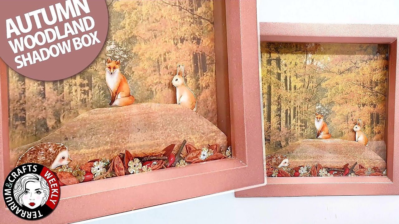 SHADOW BOX DIY, Photo Frame Ideas, Fall Autumn Decor, Woodland Nursery Crafts, Make to Sell or Gift