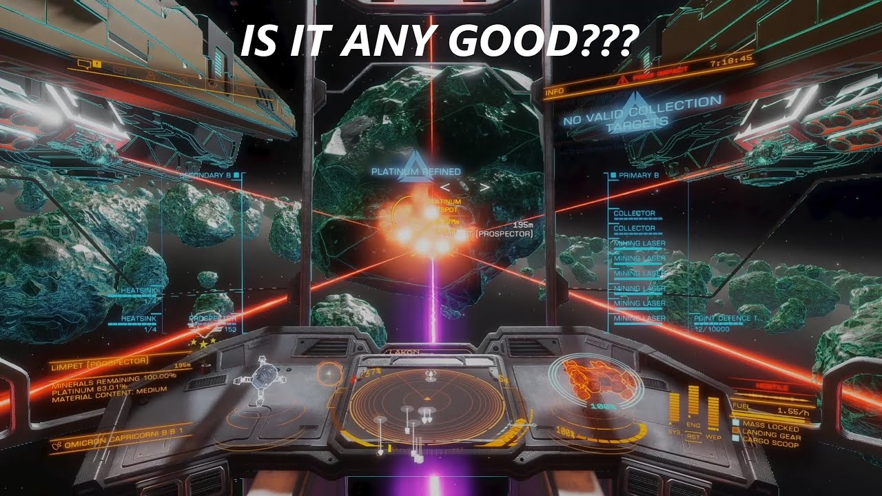 Elite Dangerous - Type 8 Transporter testing & review of laser mining, is it any good?