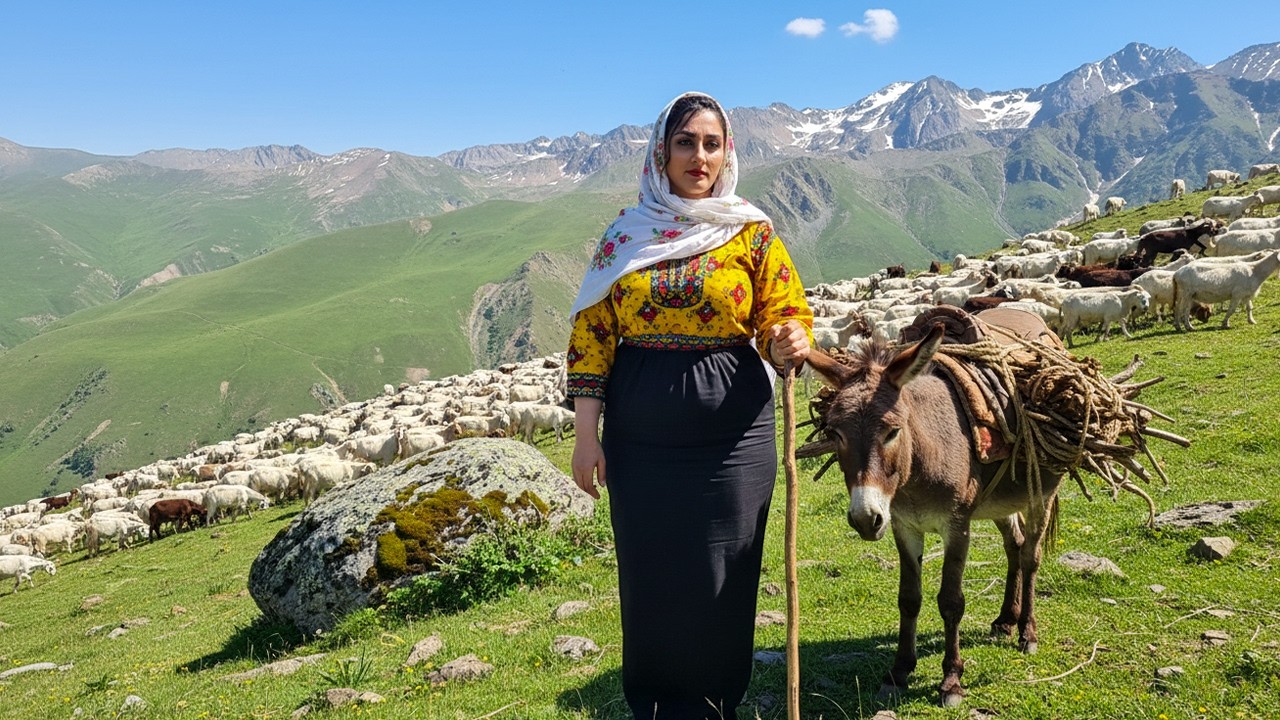 A Day in the Life of Iranian Nomads | Village Routine in Alborz Mountains