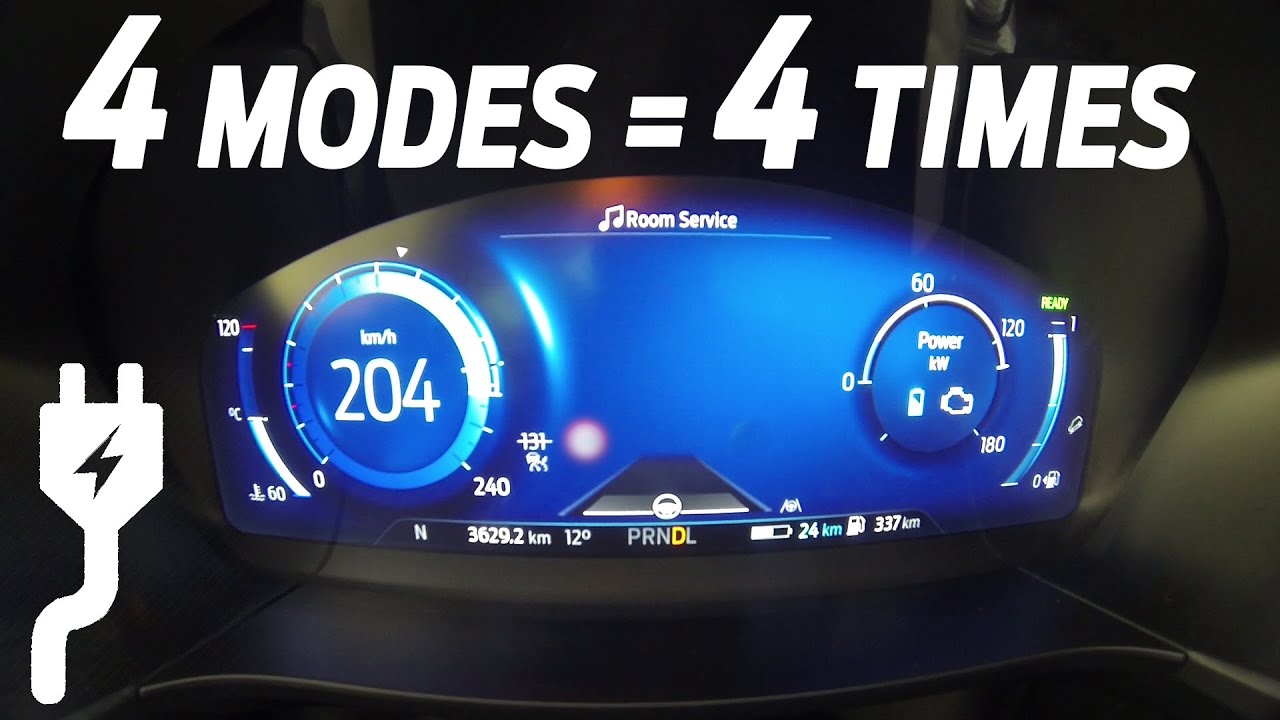 New Ford Kuga Plug-In Hybrid 0-100 km/h Acceleration & Top Speed in 4 different modes