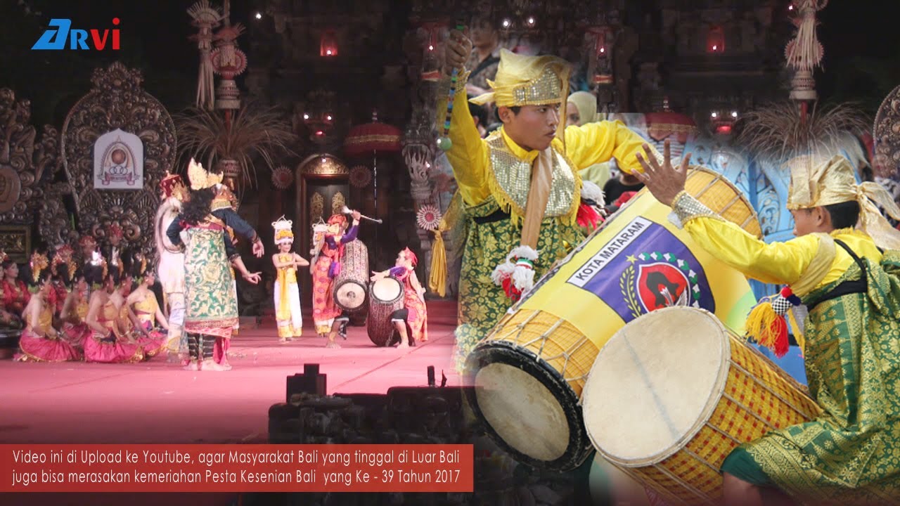 Gendang Beleq tampil dalam Pragmentari Duta Kota Mataram - PKB 2017 |  BALI dan LOMBOK