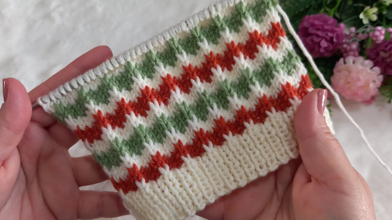 ✅️🍀3 Renkli Çok Kolay Örgü Yelek Hırka Süveter Modeli ✅️🍀Easy Knitting Pattern