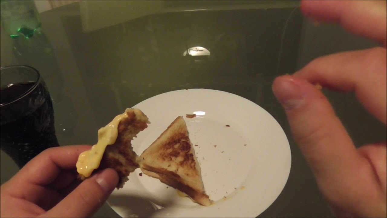 German guy tries a grilled cheese sandwich