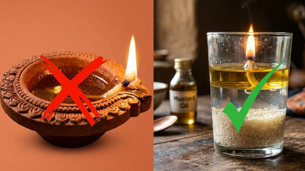 You Won’t Believe! Candle Light Using Rice and Oil 🤯