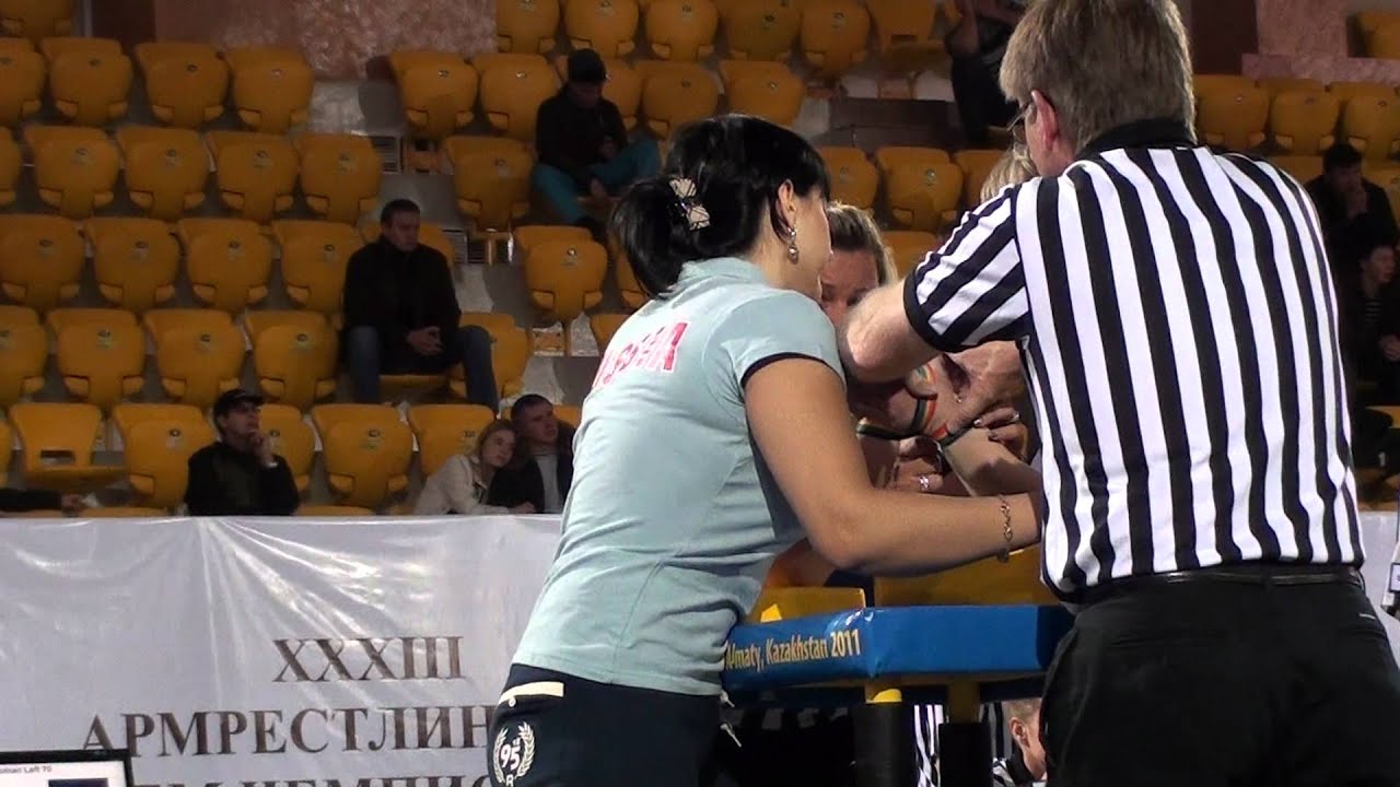 World Armwrestling Championship 2011 - Makeeva vs Bondik (Left Hand)